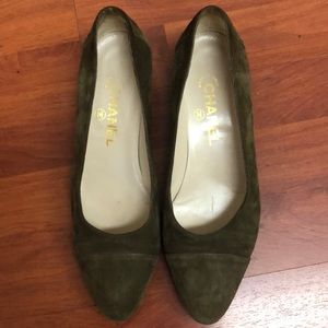 CHANEL SUEDE PUMP LOAFERS